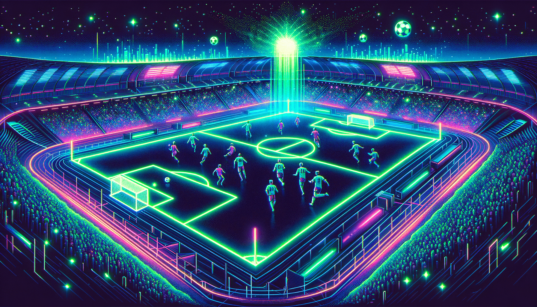 Pixel art football match