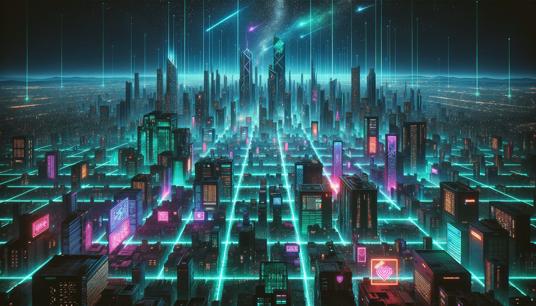 Cyberpunk cityscape